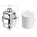Shower Filter, Xiaoba 8-Stage Shower Water Filter (Chrome) - Replacement Cartridge + 1 Teflon Tape To Remove Chlorine And Flouride – High-Pressure Output, Handheld or Combo Head