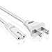 TNP 2 Prong Power Cord NEMA 1-15P to IEC320 C7 Power Cable Replacement for PS5 & PS4, Power Cord for Xbox Series S/X, Xbox One S/X, Printers, Soundbar LG, Samsung, TCL, Apple TV, 6 ft, White
