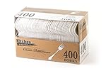 Blue Sky Medium Weight Plastic Fork, White, Case of 400