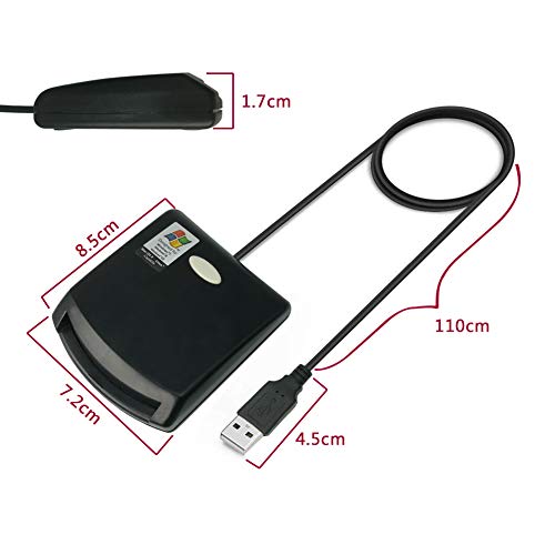 Jeerui EMV SIM eID Smart Chip Card Reader Writer Programmer #N99 for Contact Memory Chip Card &SDK Kit,Compatible with Windows (Black) - Thumbnail 4