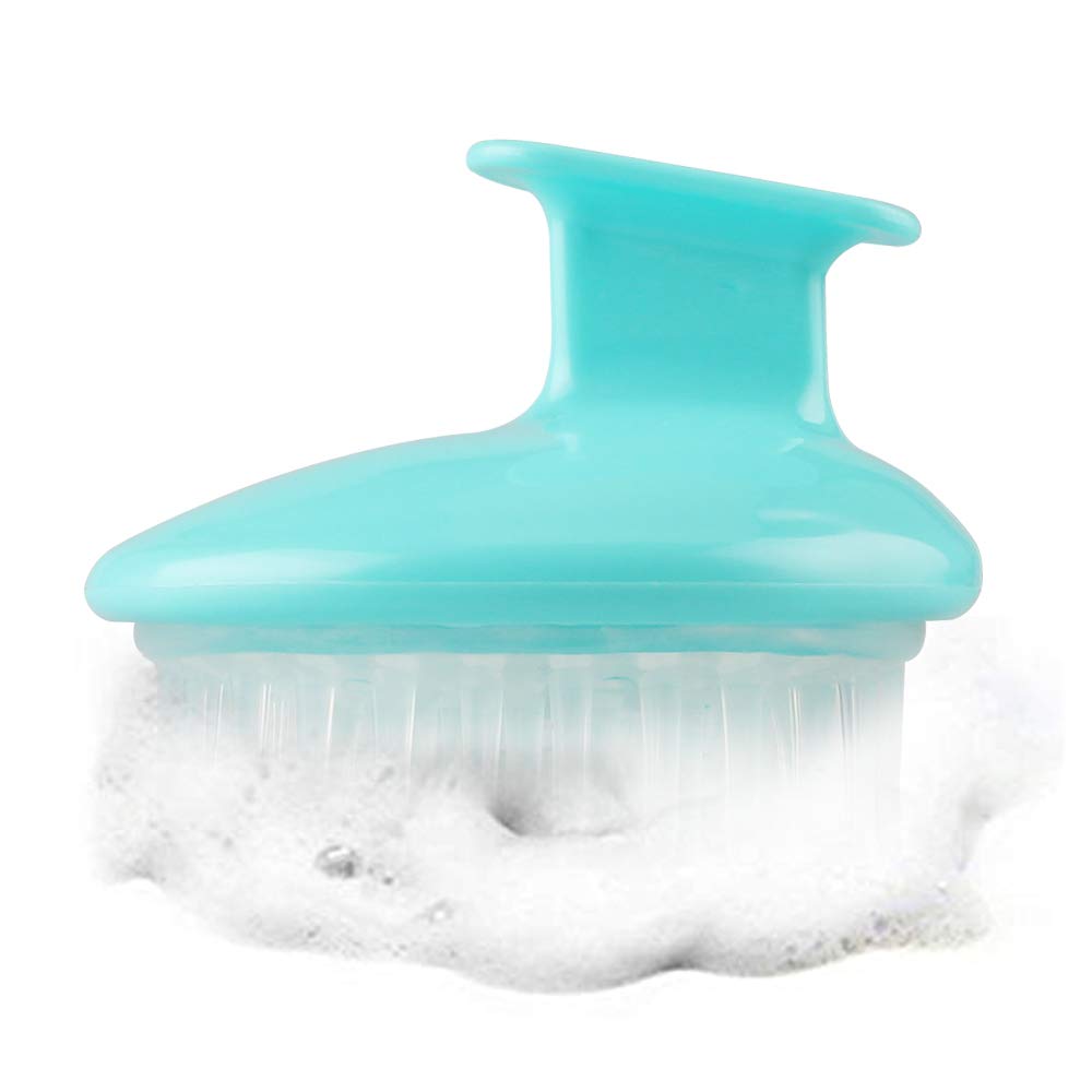 Silicone Hair Scalp Brush Shampoo Massager, Shampoo Comb Body Washing Clean Massager Blue