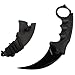 F-FORCE Stainless Steel Tactical Karambit Hawkbill Knife with Sheath and Cord (Black)