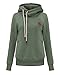 ZANZEA Ladies Autumn Hoodie Sweatshirts Long Sleeve Pockets Slim Tops Blouse Green 10