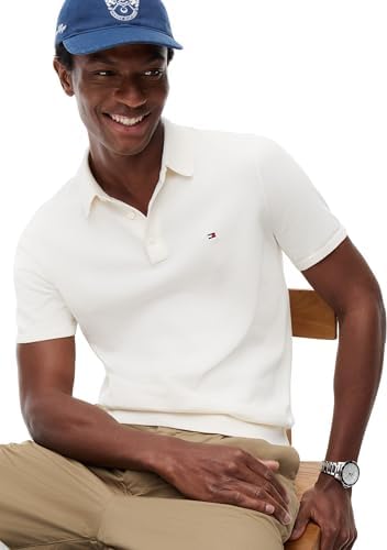 Polo de Manga Corta Hombre Essential Cotton Knitted Dick, Marfil (Ivory Petal), XL