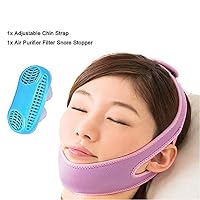 PERTTY Anti Snoring Chin Strap Women Men,How to Stop Snoring,Anti Snore Chin Strap with A Silicone Air Purifier Filter Snore Stop Snoring Devices