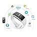 Sports Fitness Tracker ZIMINGU S2 Waterproof Smart Bracelet with Heart Rate Monitor Pedometer Call Reminder OLED Touch Screen Bluetooth Wristband with Calories Tracker(White)