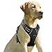 BARKBAY No Pull Dog Harness Front Clip Heavy Duty Reflective Easy Control Handle for Large Dog Walking(Black,M)
