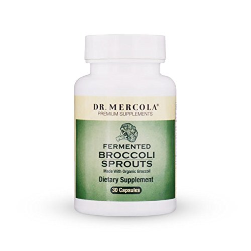 Dr Mercola Fermented Broccoli Sprouts - 30 Capsules - With Organic Broccoli - Supports Detoxification/Cellular Health - Premium Dietary Supplements