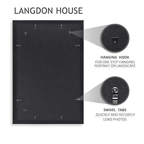 image for Langdon House 12x18 Poster Frame (Black, 4 Pack), Gallery Picture Fram