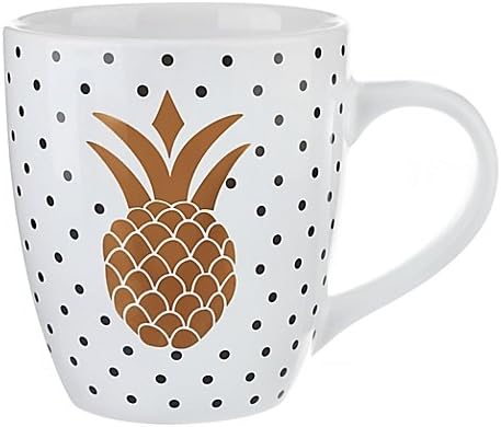 Formations Pineapple Jumbo Mug in White/Gold | 22oz.