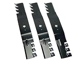Set Of 3, Heavy Duty Mulching Blades Replace MTD, Cub Cadet 742-0677, 942-0677, 742-0677A, 942-0677A, 742-0677B, 942-0677B