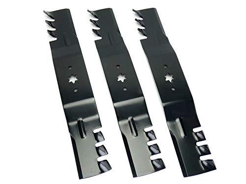 Set Of 3, Heavy Duty Mulching Blades Replace MTD, Cub Cadet 742-0677, 942-0677, 742-0677A, 942-0677A, 742-0677B, 942-0677B