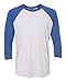 Next Level Unisex Triblend 3/4-Sleeve Raglan L Vin Ryl/ Htr Wht