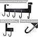 Rongyuxuan Over The Door Hook Hanger, Door Coat Hanger Organizer Rack for Clothes, Coat, Hat, Belt, Towels, Stylish Door Clothes Hanger for Bedroom, Cloakroom, Bathroom - 5 Hooks, Brushed Aluminum