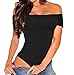 Shawhuwa Womens Sexy Off Shoulder Leotard Bodysuit Clubwear Romper L Black