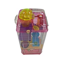 YML 3-Level Clear Plastic Dwarf Hamster Mice Cage