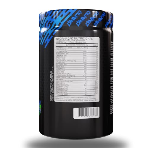 Dynatron Extreme Pré Treino Premium 630g - 25 Ativos, Alta Performance - Dynamo Labz (Morango com Kiwi)