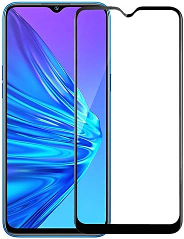 Hupshy Edge to Edge Curved Full Tempered Glass Screen Guard for Realme 5 - Black (Pack of 1)