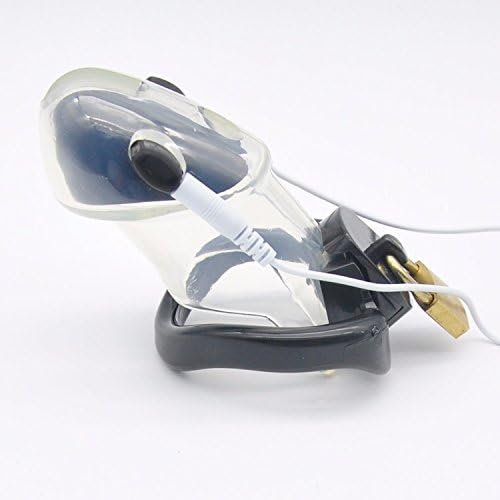 KTdbaq Locking Chasti-ty Electric Shock Male Chasti-ty Device Electro for Men Lock Transparent