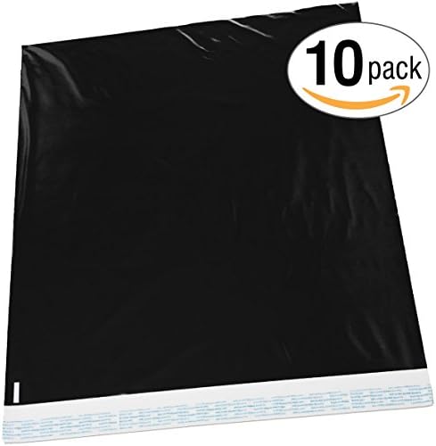 22x28 Jumbo Self-Seal Poly Mailer Bags 2.5 Mil (10 Pack Black)