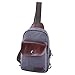 Qcute Canvas Sling Bag, Outdoor Sports Casual Chest Bags Satchel Shoulder Backpack for Men Women (Navy Blue)