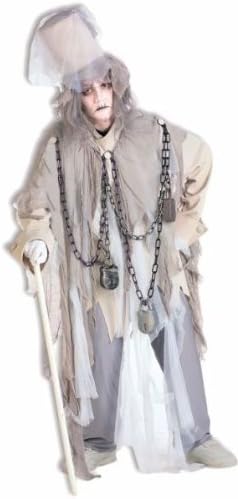 Men'S Costume: Jacob Marley One Size - Product Description - Tattered Hat And Coat With Attachable Plastic Chains And Locks. Look Just Like Scrooge'S Old Partner! One Size Fits Most Adult Men. Pants, Makeup, And Wig Not Included. ...