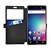 BLU VIVO 5R case,KuGi BLU VIVO 5R case Ultra-Thin SCW Style PU Cover + TPU Back Stand Case for BLU VIVO 5R Smartphone(Black)