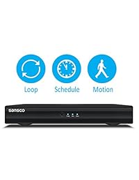 Sansco CCTV sistema de cámaras de vigilancia de seguridad 8 canales 1080N DVR grabadora no incluye disco duro (tecnología P2P, copia de seguridad de almacenamiento USB rápido, detección de movimiento, aplicación móvil: Xmeye)