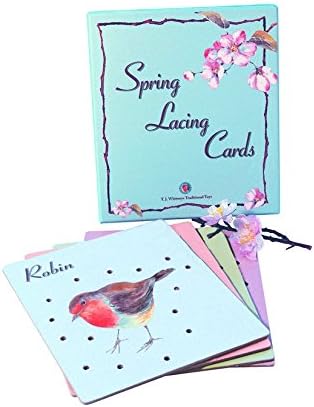 Spring Lacing Cards by TJ Whitneys Traditional Toys