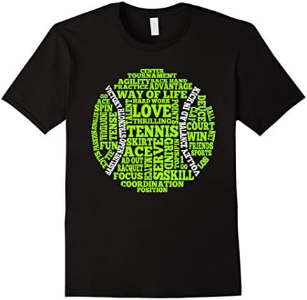 Mens Tennis Quote Shirt Small Black