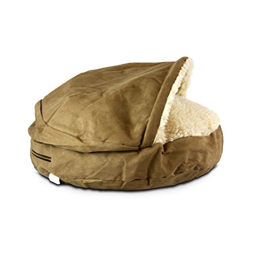 Snoozer Luxury Orthopedic Cozy Cave Pet Bed, Large, Camel