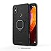 Cocomii Black Panther Ring Xiaomi Mi A2/Mi 6X Case, Slim Thin Matte Vertical & Horizontal Kickstand Ring Grip Reinforced Drop Protection Bumper Cover Compatible with Xiaomi Mi A2/Mi 6X (Jet Black)