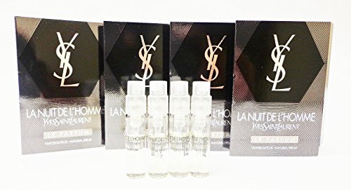 YSL YVES SAINT LAURENT LA NUIT DE L'HOMME LE PARFUM 1.5ml .05 fl oz Cologne Spray x4