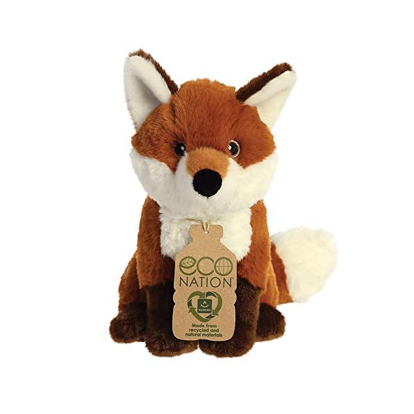 Aurora World Aurora, 35009, Eco Nation,Fuchs, 23cm, Plüschtier, Braun & Weiß