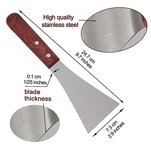 grilljoy Birthday Gift with Gift Wrapping Box for Man Woman - 6pcs Griddle Accessories, Heavy Duty Stainless Steel Griddle Grill Cooking Tool Kit, Perfect for Flat Top Cooking Tailgating