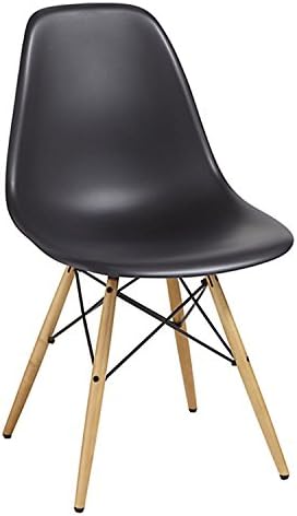 Mmilo High Quality Contemporary Dining Chairs Retro Designer Style Eiffel Inspired Side Lounge Living Room Office Chair(Black)