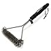 Cuisinart Tri-Wire Grill Cleaning Brush, 12-Inch, Black/Silver primary