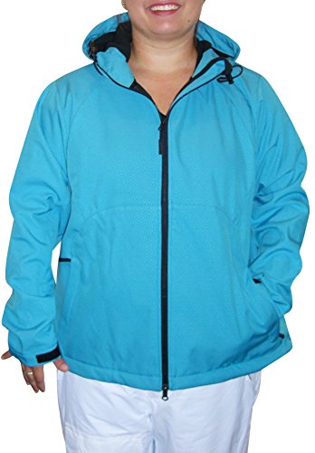 Pulse Womens Plus Size Soft Shell Hooded Jacket (1X (16/18), Blue) - Thumbnail 3