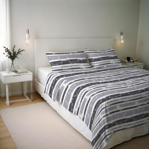 Italian Bed Linen River Cotton Double Duvet Cover Set, Made in Italy – Duvet Cover Set – Duvet Cover 250 x 200 cm with Double Flap and 2 Pillow Cases (Double, Oka)