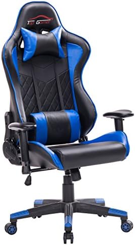 Top Gamer Racing Gaming Chair PC Computer Game Chairs for Home Office (Blue-81)