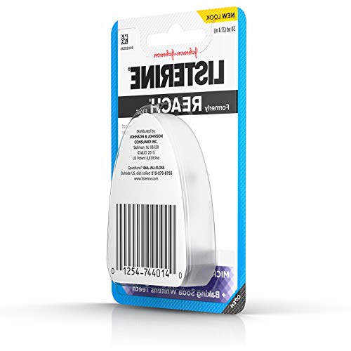 Listerine Healthy White, Interdental Floss with Baking Soda, Oral Care