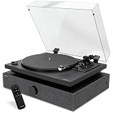 SpinDuo 2 Record Player Music System by Andover (Black) Including SpinBase 2 Speaker and SpinDeck 2 Turntable