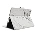 iPad Air 2 Case, HAOCOO Stylish Art Printed PU Leather Stand Protective Case with Card Slots for Apple iPad Air 2 Cover - Flip Folio Case Cover for iPad Air 2 (White Marble)