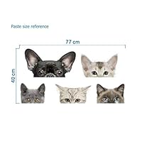 LXSSG Funny 3D Cat Dog Half A Face Peeking Car Sticker Wall Background Art Decals Decorations Cute Animal Wall Stickers For Home Decor