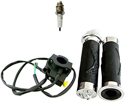 New Handle Grip Set&Spark Plug For 49cc 66cc 80cc 2 Stroke Engine Motorized Bicycle