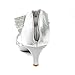V-Luxury Delicacy Womens Angel-37A Open Toe Med Heel Wedding Dress Sandal Shoes,Silver,8.5