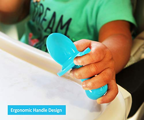 Babyware Baby Spoon and Fork Set for Self Feeding Baby and Toddler Utensils by eZtotZ Made in The USA and BPA Free (Pink)