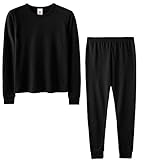LAPASA Boys Thermal Underwear Long John Set Waffle Knit Base Layer Top and Bottom B06