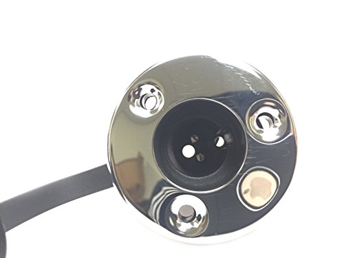 Pactrade-Marine-Black-Rubber-Cap-2-Prong-Stern-Light-Pole-Base-Silver-Top-Socket-Plug-In Pactrade-Marine-Black-Rubber-Cap-2-Prong-Stern-Light-Pole-Base-Silver-Top-Socket-Plug-In