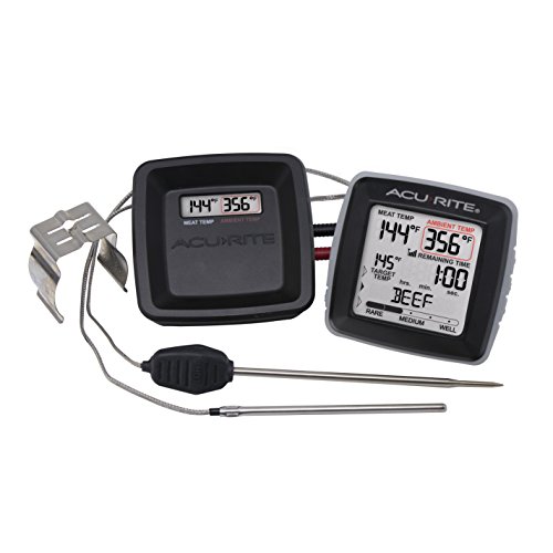 AcuRite 01185M Digital Meat Thermometer With Wireless Display And Time Left To Cook